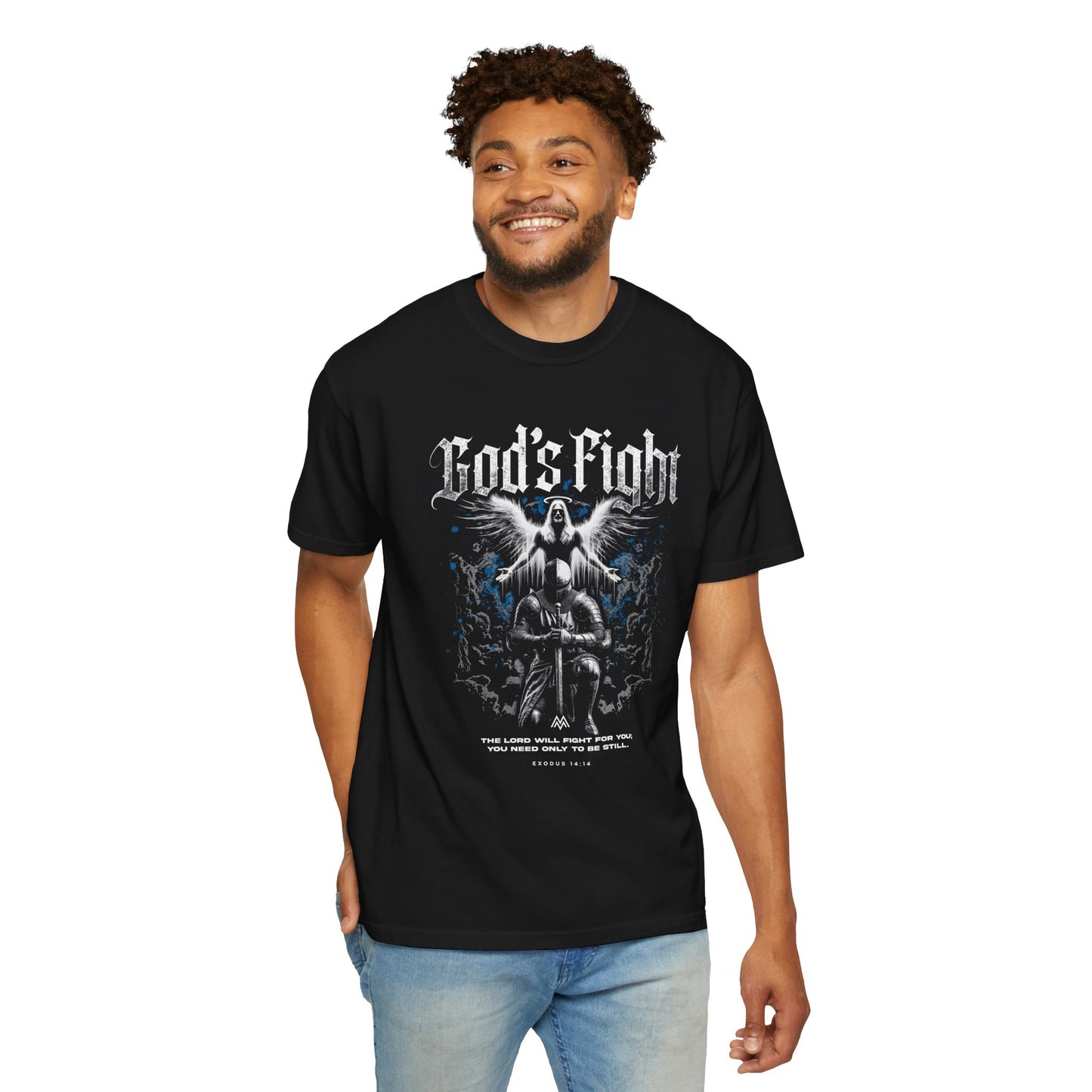 "God's Fight" | Exodus 14:14 | Heavyweight Relaxed Fit Tee