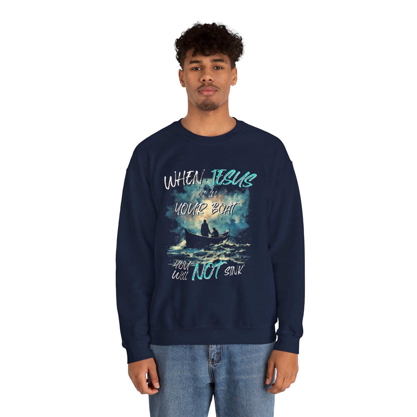 Jesus is in Your Boat Crewneck Sweatshirt