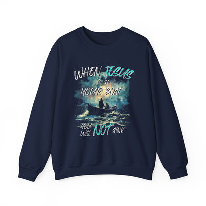 Jesus is in Your Boat Crewneck Sweatshirt