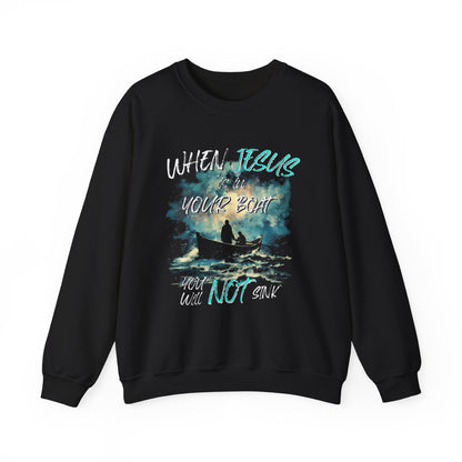 Jesus is in Your Boat Crewneck Sweatshirt