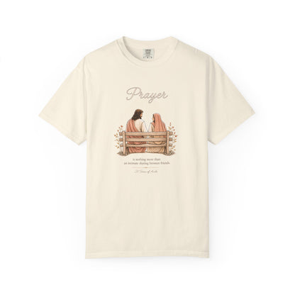 Prayer - An Intimate Sharing Between Friends | St. Teresa of Avila | Heavyweight Relaxed Fit Tee