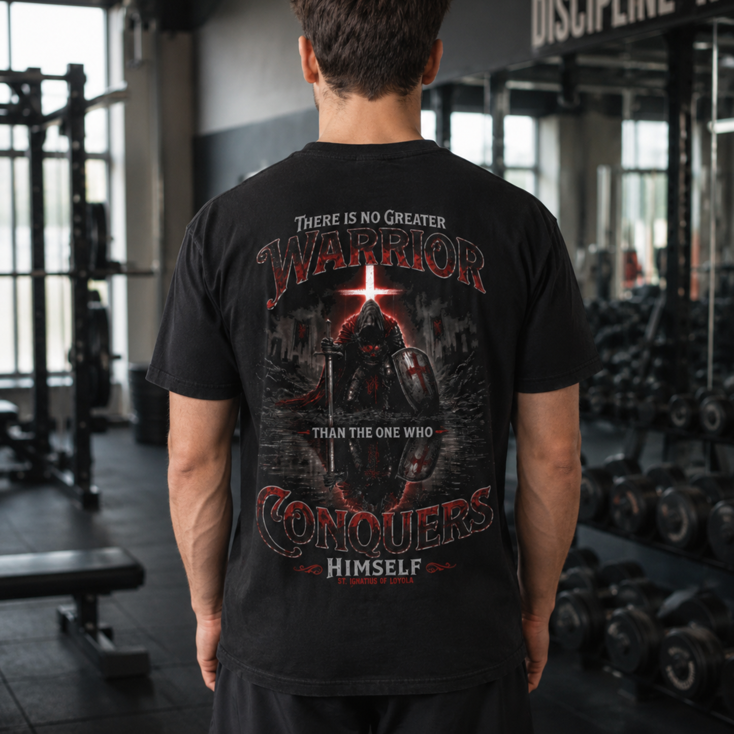 "There is No Greater Warrior" - St. Ignatius of Loyola | Heavyweight Relaxed Fit Tee