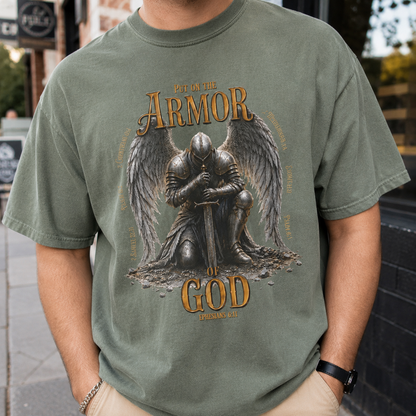 Put on the Armor of God *Front Design Only* | Ephesians 6:11 | Heavyweight Relaxed Fit Tee