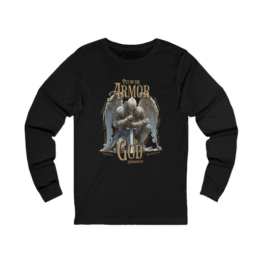 Put on the Armor of God Long Sleeve Front Only Design