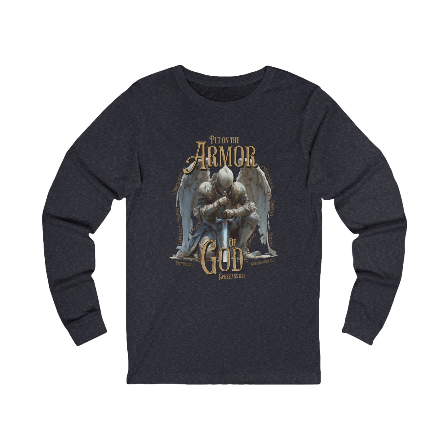 Put on the Armor of God Long Sleeve Front Only Design