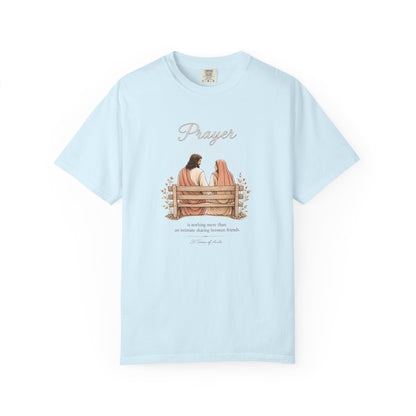 Prayer - An Intimate Sharing Between Friends | St. Teresa of Avila | Heavyweight Relaxed Fit Tee