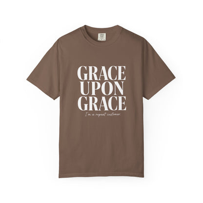 Grace Upon Grace | Funny Christian Heavyweight Relaxed Fit Tee