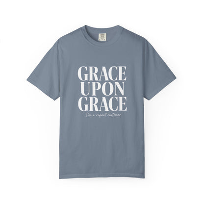 Grace Upon Grace | Funny Christian Heavyweight Relaxed Fit Tee